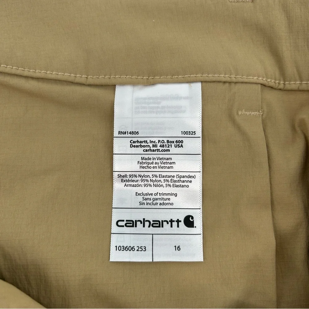 Carhartt 103606 - Women's Straight-Fit Force Madden Cargo Short Size 16 - Picture 5 of 10